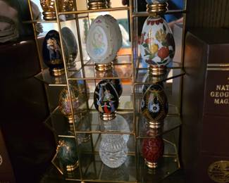 Franklin mint egg collection. 