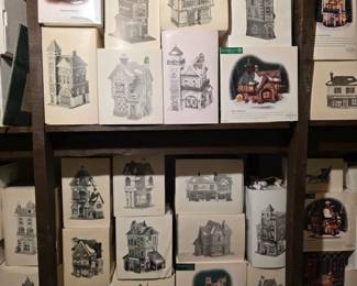 Department 56 Dickins Christmas vintage houses and Figurines. These have been put into the original boxes for purchase. 