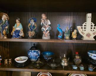 Oriental figures and decorations. 