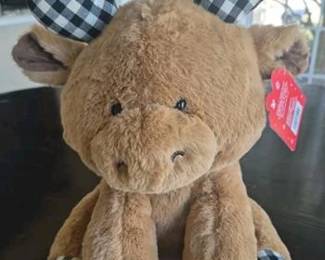 12" Plaid Moose Plush
