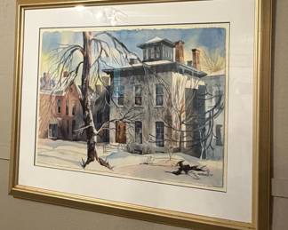 Margaret M. Martin "547 Franklin St." Watercolor