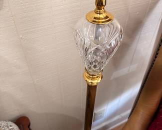 Brass Crystal Table Lamp Cut Glass Accent Decorative Lighting