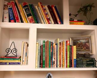 Bookshelf Cookbooks Recipe Books Metal Sculpture Decorative Objects Library Shelf
