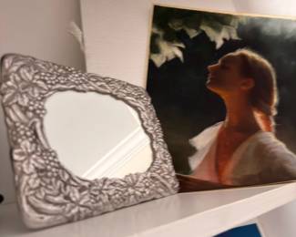 Silver Ornate Picture Frame Portrait Photo Prints Vintage Photography Display