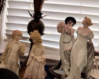Porcelain Lady Figurines Collection Lladro Nao Style Elegant Women Ceramic Art