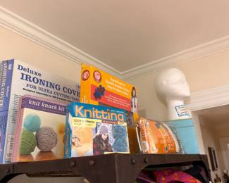 Knitting Books Ironing Board Cover Craft Kit Mannequin Head Sewing Supplies Lot