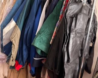 Mens Jackets Coats Sweaters Shirts Hangers Closet Wardrobe Clothing Apparel Lot