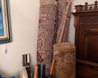 Rolled Oriental Rugs Drum Canes Walking Sticks Umbrellas Carpet Runner Collection