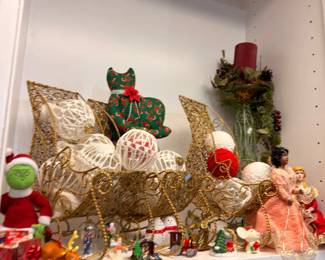 Christmas Decorations Ornaments Angel Figurines Candles Holiday Display Collection