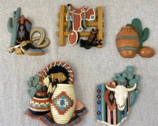 Southwestern Home Interiors Lot Wall Art Decor Plaques, Burwood