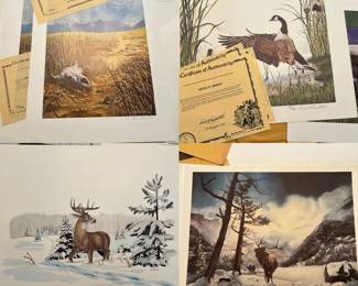C.H. Denault Art Prints Lot, Pencil Signed, Numbered, COA