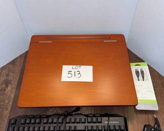 LapGear Wooden Lapdesk, Cooler Master SGB3010KKMF2US Keyboard Mouse, New USB Cable