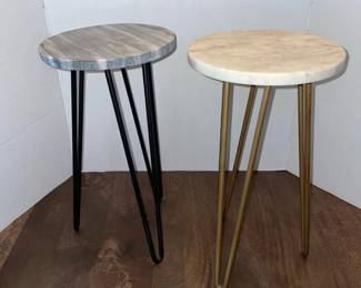 Two Plant Stand Round Tables