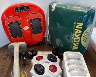FourPC Massage Lot, Nayoya Acupressure Mat and 2 Pillows, Dr. Scholls, HoMedics Handheld, PowerLegs