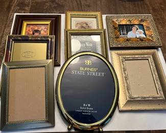 Picture Frames Lot Burnes Solid Brass Oval, Bucklers, Loui Michel, More