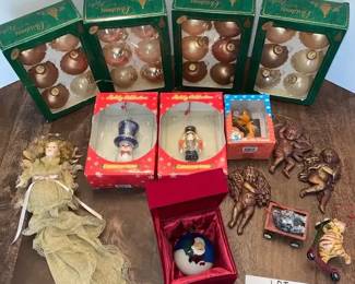 Christmas Ornaments, Krebs, Christopher Radko, Li Bien Santa, Louis Nichole Angel 1988, Cherubs more
