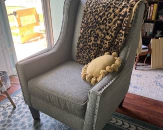 Living room chair, gray fabric