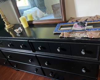 Black dresser and end table set
