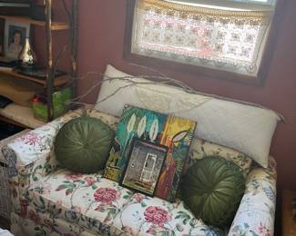 Floral loveseat