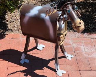Handcrafted Yard Art - Cow