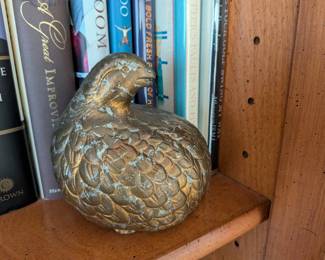 Vintage Brass Quail Figurine