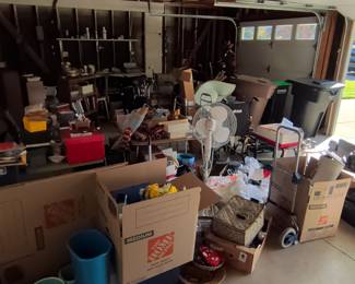 Assorted Garage Contents - Including Mobility Aids and Home Goods