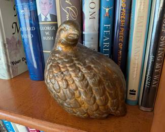 Vintage Brass Quail Figurine