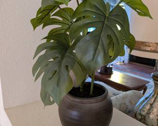 Threshold Monstera Faux Plant in Textured Ceramic Pot