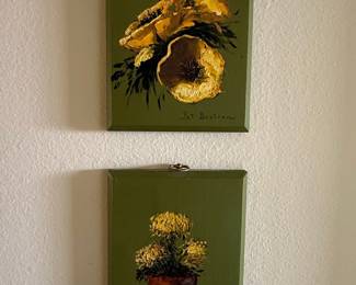 Pair of Floral Paintings by Pat Bostrom