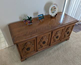 Mid-Century Drexel Furniture Company "Maracay" Collection Solid Pecan Sideboard/Credenza