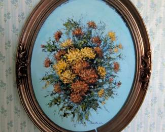 Pat Bostrom Floral Oil Painting