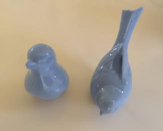 Vintage Ceramic Bluebirds Figurines