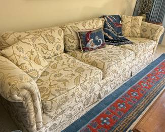 Vintage Floral Upholstered Sofa by Henredon