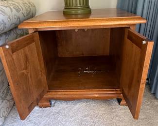 Vintage Ethan Allen Maple Nightstand Cabinet