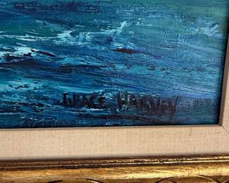 Seascape Oil Painting by J. Grace Harvey