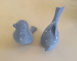 Vintage Ceramic Bluebirds Figurines