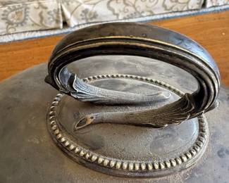 Mappin & Webb Silverplated Cloche / Food Dome with 'T' Monogram