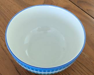 Certified International "Madison" Blue Stripe Ceramic Mixing Bowl