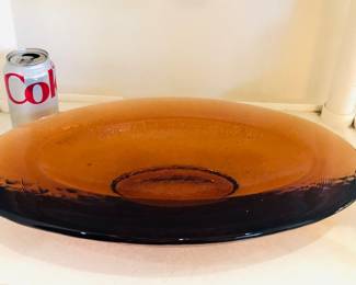Fire & Light oval orange bowl (17" long)