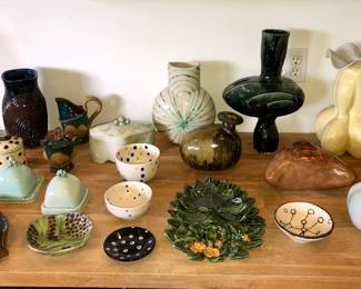 Lots of studio pottery