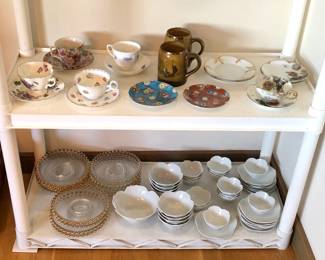 Lotus bowls, a few cups & saucers