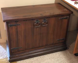 Vintage record cabinet (36”L, 16”D, 26”H)