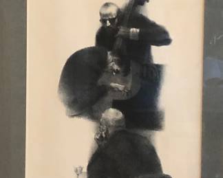 “Soft and Low”, lithograph by Joseph Hirsch (1910-1981), edition of 250, pencil signature, framed 16.5”x20.5”