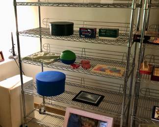 NSF adjustable chrome shelf - 6 tiers + wheels (48”W, 76”H, 18”D)
