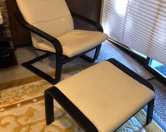 IKEA POÄNG chair & ottoman