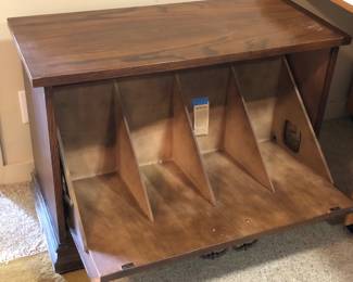 Record cabinet open