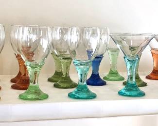 Fire & Light wine glasses & martinis