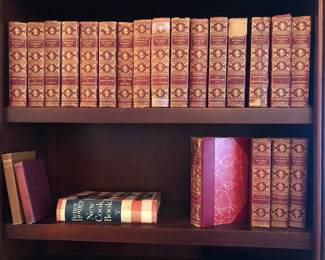 “Dickens Works” 20 volume set published by the Nottingham Society - this is #39 of a limited set of 1000 with half-leather bindings & marbled boards