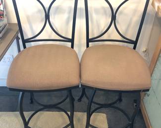 Pair of metal swivel bar stool (seats are 24” from ground)