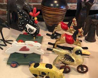 Festive wooden animals